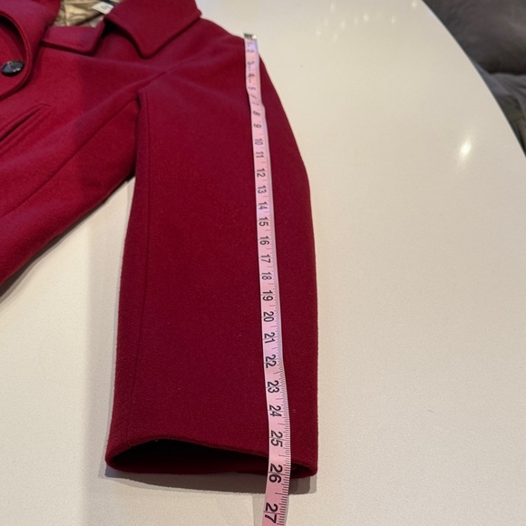 J. Crew Women's Wool Double Breasted Pea Coat, Insulated, Brick Red, Size L - Picture 12 of 14